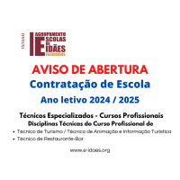 Aviso de Abertura de Concursos de Contratação de Escola